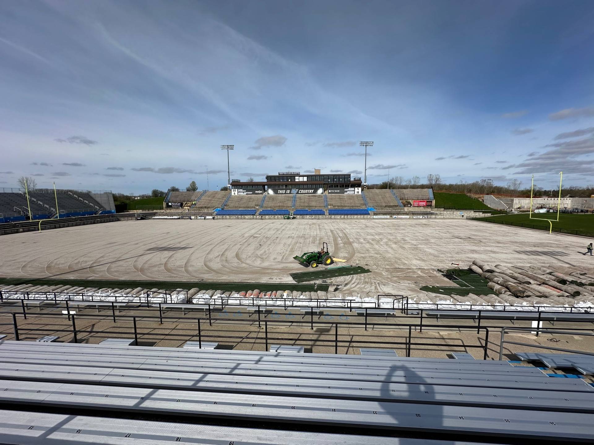 Lubbers Stadium Turf Removal